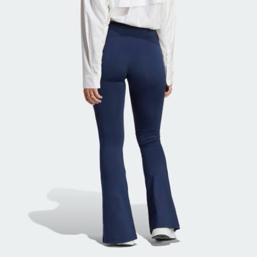 Adidas Dark Blue Flare Leggings - Picture 2 of 6